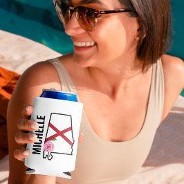 Anpassat namn Alabama Flagga och State Flower Came