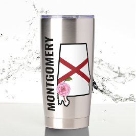 Anpassat namn Alabama Flagga och State Flower Came