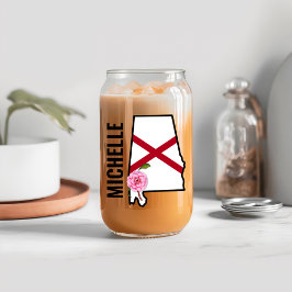 Anpassat namn Alabama Flagga och State Flower Came