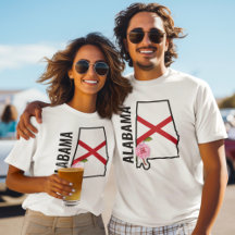 Anpassat namn Alabama Flagga och State Flower Came