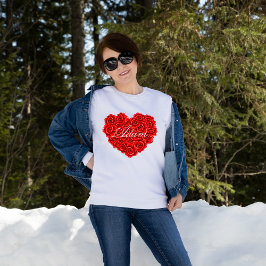 Anpassat namn Alla hjärtans dag Dam Ro T Shirt