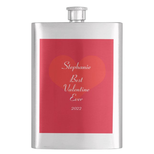 Anpassat namn Alla hjärtans dag Red Heart Mönster  Fickplunta (Framsidan)