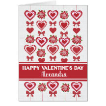 Anpassat namn Alla hjärtans hörnstenar i Röd ros