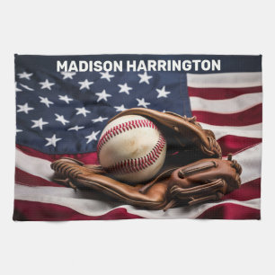 Anpassat namn American Baseball Kökshandduk