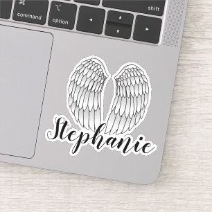 Anpassat namn Angel Vingar Sticker Klistermärken