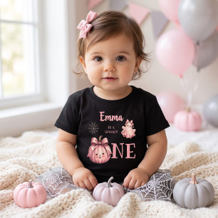 Anpassat namn är en kuslig Pinkoween-flicka T-shir T Shirt