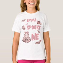 Anpassat namn är en kuslig Pinkoween-flicka T Shirt