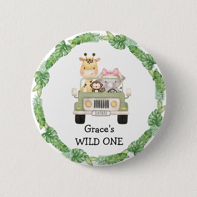 Anpassat namn är en VILD ONE-knapp Knapp (Framsida)