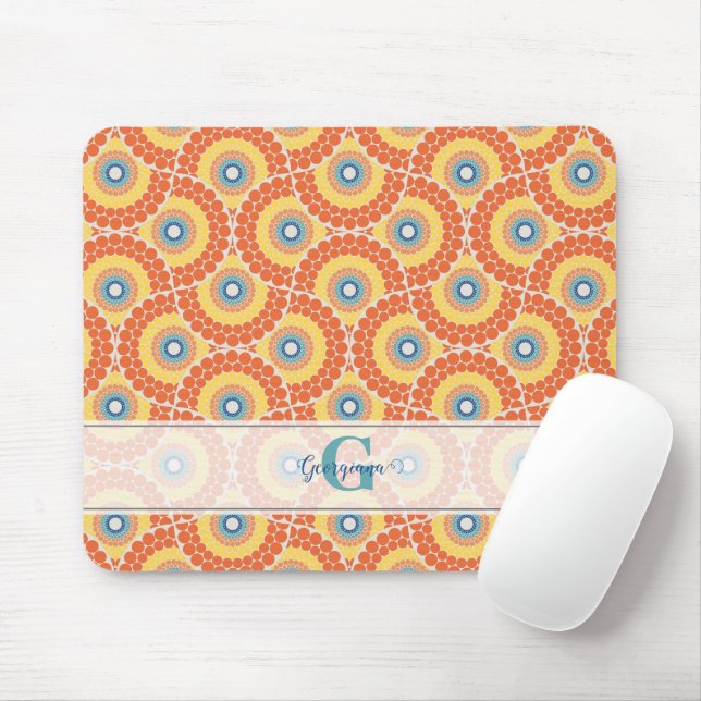 Anpassat namn Art Deco Aegean Summer Radiant Manda Musmatta (Med mus)