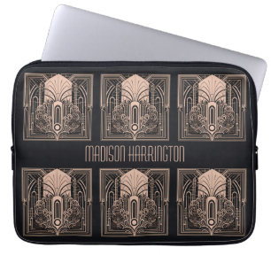 Anpassat namn Art Deco Laptop Fodral