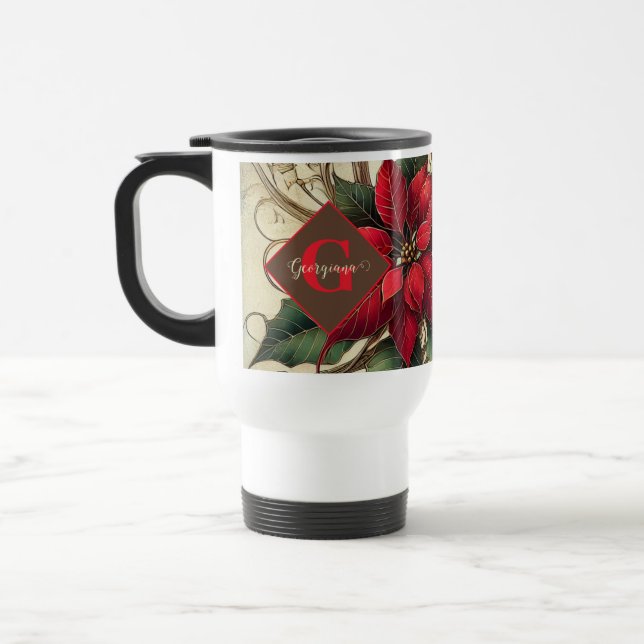 Anpassat namn Art nouveau jul Poinsettia Resemugg (Vänster)