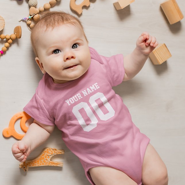 Anpassat namn Baby Football Jersey Bodykostym Tee (Skapare uppladdad)