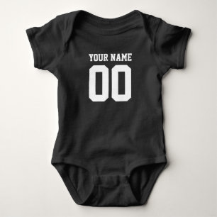 Anpassat namn Baby Football Jersey Bodykostym Tee Shirt