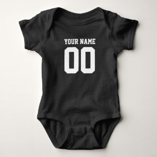 Anpassat namn Baby Football Jersey Bodykostym Tee Shirt