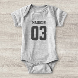 Anpassat namn Baby Sport Jersey Bodykostym Tee Shirt