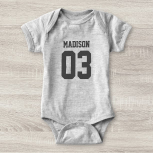 Anpassat namn Baby Sport Jersey Bodykostym Tee Shirt