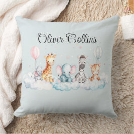 Anpassat namn Baby Zebra med alla sina vänner Kudde