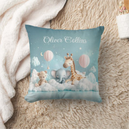 Anpassat namn Baby Zebra med alla sina vänner Kudde