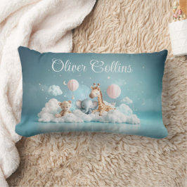 Anpassat namn Baby Zebra med alla sina vänner Lumbarkudde