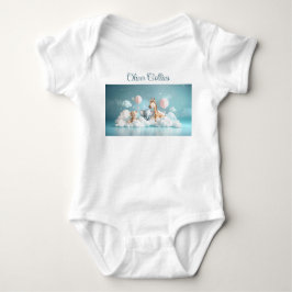 Anpassat namn Baby Zebra med alla sina vänner T Shirt