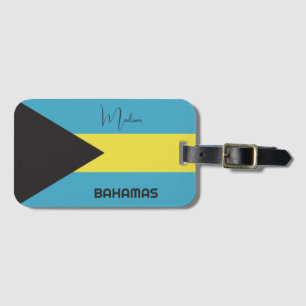 Anpassat namn Bahamas-Flagga Bagagebricka