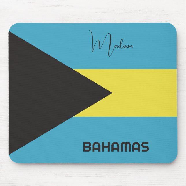 Anpassat namn Bahamas-Flagga Musmatta (Framsidan)