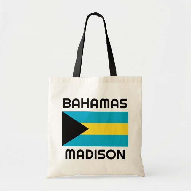 Anpassat namn Bahamas-Flagga Tygkasse (Framsidan)