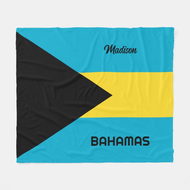 Anpassat namn Bahamas Fleecefilt (Framsidan (Horisontell))