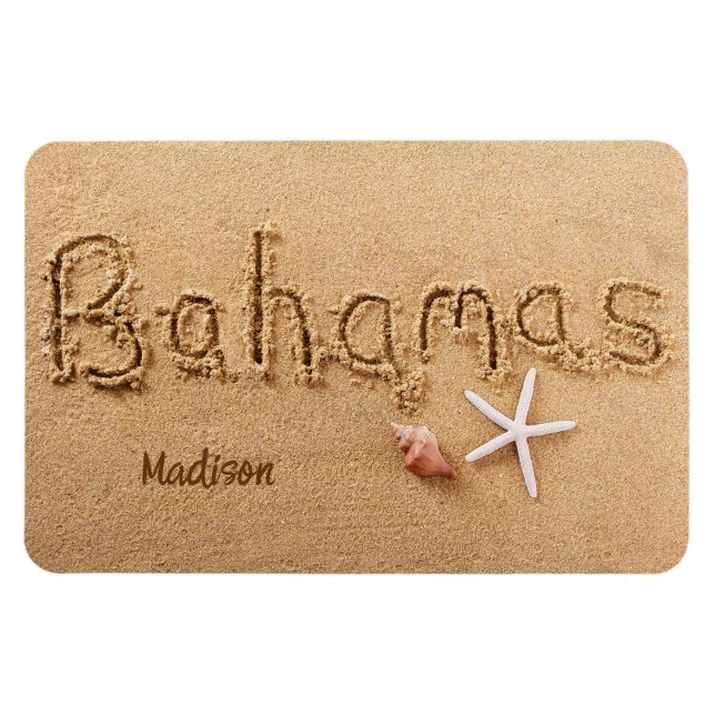 Anpassat namn Bahamas Magnet (Horisontell)