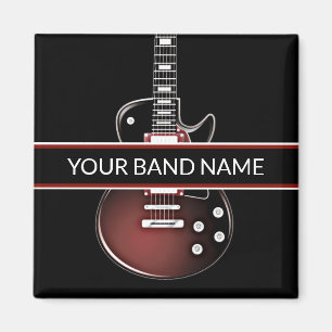 Anpassat namn Band Guitar Sten & Roll Music Musici Magnet