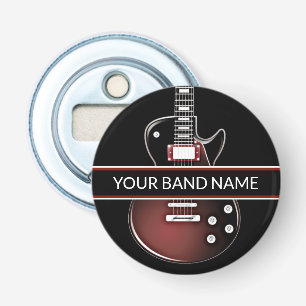 Anpassat namn Band Merch Guitar Rock and roll Musi Flasköppnare