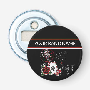 Anpassat namn Band Merch Rockabilly Rock musik Flasköppnare