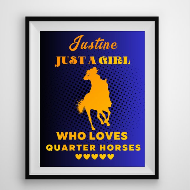 Anpassat namn Bara en flicka som Kärlek Quarter Ho Poster (Skapare uppladdad)