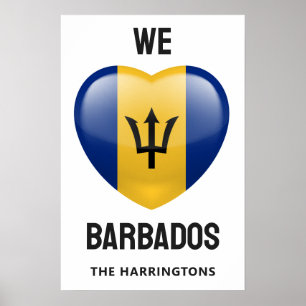 Anpassat namn Barbados Kärlek Poster