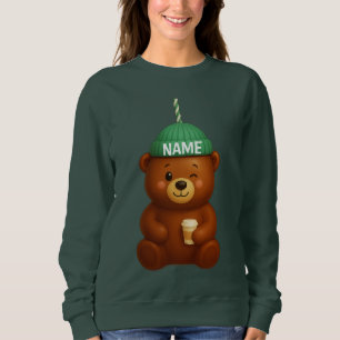 Anpassat namn Barista Bear Kaffe – Personligt T Shirt