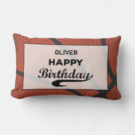 Anpassat namn Basketball Birthday Large Grunge Bol Lumbarkudde