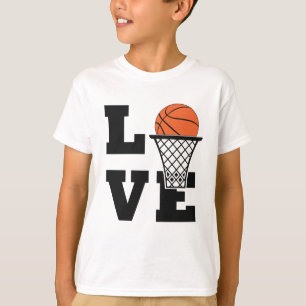 Anpassat namn Basketball Kärlek T Shirt
