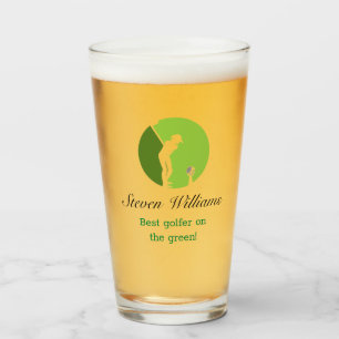 Anpassat namn Bäst Golfer Beer Glass Glaskopp