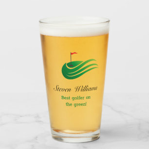 Anpassat namn Bäst Golfer Beer Glass Glaskopp