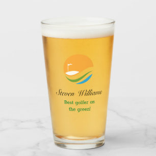 Anpassat namn Bäst Golfer Beer Glass Glaskopp