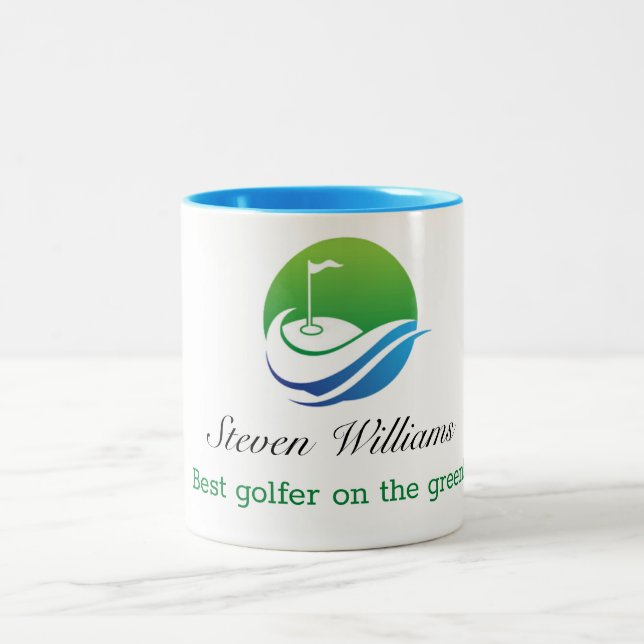 Anpassat namn Bästa Golfer Coffee Mugg (Center)