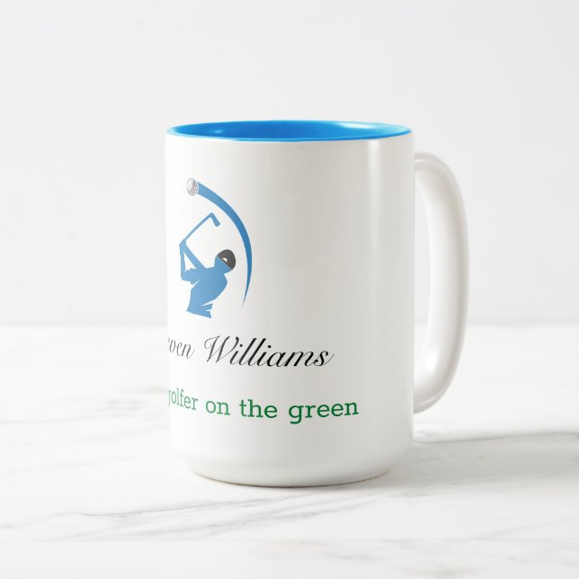 Anpassat namn Bästa Golfer Coffee Mugg (Framsida höger)