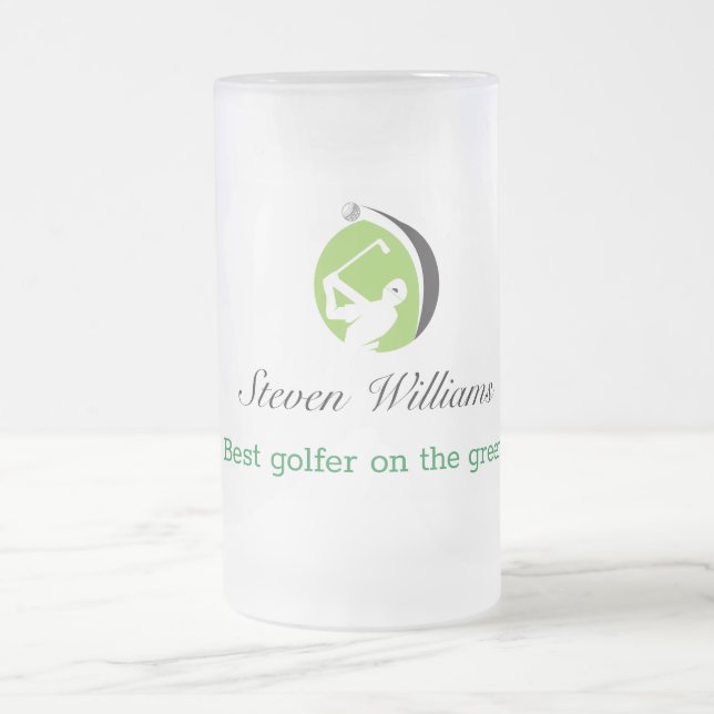 Anpassat namn Bästa Golfer Frosted Mugg (Center)