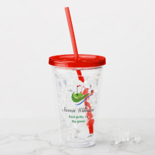 Anpassat namn Bästa Golfer Plastic Tumbler Take Away Mugg