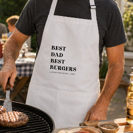 Anpassat Namn Bästa Pappa Bästa Burgare Fars Dag Förkläde