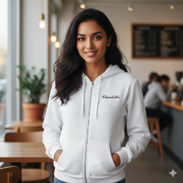 Anpassat namn Bella Canvas Zip Hoodie för henne T Shirt