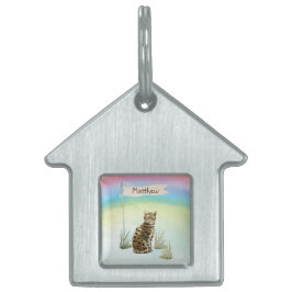 Anpassat namn Bengal Cat Pet ID-bricka Husdjur