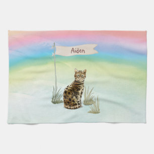 Anpassat namn Bengal Cat Pet Kökshandduk