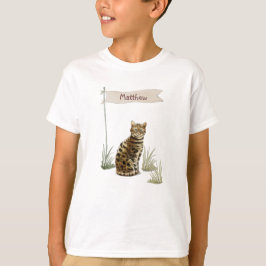 Anpassat namn Bengal Cat Pet T Shirt