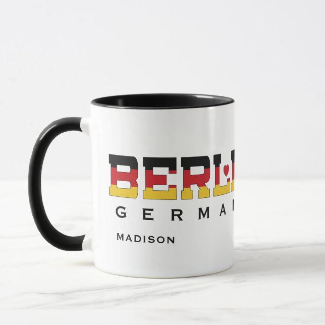 Anpassat namn Berlin Tysklant Mugg (Vänster)